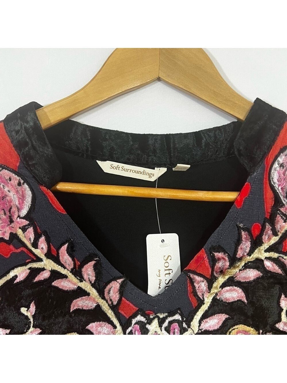 Soft Surroundings Boho Velvet Front Epiphany Maxi Dress Size 6 New - Picture 8 of 15
